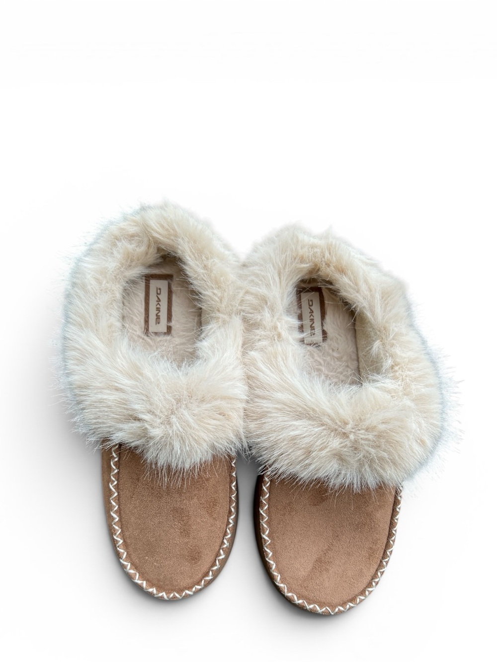 Dakine Women's Tan Slip-On Faux Fur Lined Slippers